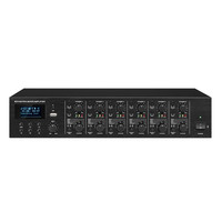 XIDLY - Amplificateur de mixage MP3 matriciel 6 canaux de haute qualité avec puissance nominale de 6*240W, Bluetooth/FM/USB, 36 zones