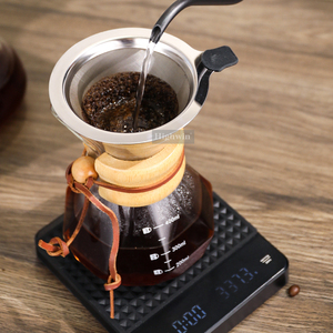 HIGHWIN 400ml 600ml 800ml <span class=keywords><strong>Verre</strong></span> borosilicaté Verser sur <span class=keywords><strong>cafetière</strong></span> <span class=keywords><strong>avec</strong></span> <span class=keywords><strong>filtre</strong></span> réutilisable <span class=keywords><strong>en</strong></span> acier inoxydable - Product Image 4