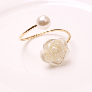 Portatovaglioli di perle di fiori di rosa fibbie per banchetti di nozze festa di casa cucina Festival tavola da pranzo decorazione - Product Image 3