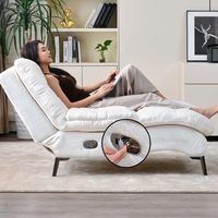 Sofá Seccional Moderno Convertible de Una Plaza, Tipo Reclinable, Tapizado en Tela, Relleno de Esponja, Patas de Madera, en Forma de L, para Hogar u Oficina