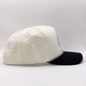 Unisex OEM High Quality <b>Waterproof</b> Breathable Laser Cut Holes Perforated Structured 5 Panel <b>Golf</b> Trucker <b>Hat</b> Outdoor Sports Caps - Product Image 4