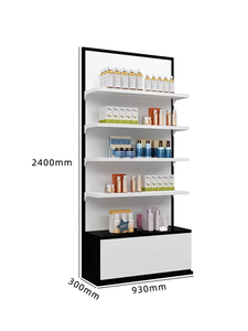 Categorisation des produits de maquillage et de soins de la peau, panneau blanc mat, blocs acryliques colorés, éclairage LED, armoire de présentation étanche pour la vente au détail - Product Image 6