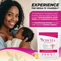 Mélange d'herbes biologiques à base de plantes pour le SOPK, basilic, naturel, doux, aromatique, végétalien, thé aux herbes quotidien pour femmes en sachet