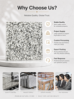 Fournisseur direct d'usine, carrelage moderne en granit blanc tressé, durable, écologique, léger, sûr, taille personnalisée, extra-large