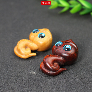 Sandalwood Snake Pendant <b>Keychain</b> Rosewood Wood Carving Animal Theme Portable Gift For Phone Bag Decor - Product Image 1