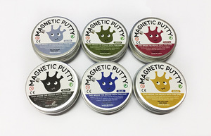 Mastice di argilla magnetica per deglutire Silicone che rimbalza giocattolo educativo elastico Non essiccante 6 colori - Product Image 5