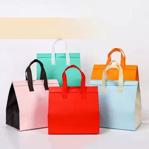 Non Woven Custom Eco <b>Disposable</b> Takeaway Cooler Package Tote Bum Bags Wiht <b>Aluminum</b> <b>Foil</b> Insulated Thermal Soft Handle Lunch Bag - Product Image 6