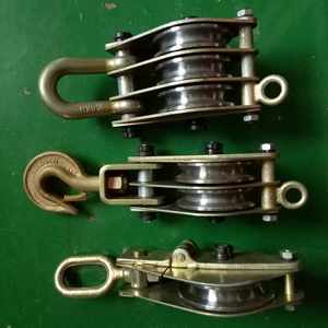 주조 강철 휠 풀리 후크형 아연 도금 수동 작업 케이블 당김 풀리 호이스트 리프팅 블록 10-200KN 정격 하중 도구 - Product Image 3