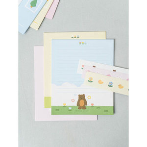 Set di articoli di cancelleria con lettere animali blu - Product Image 1