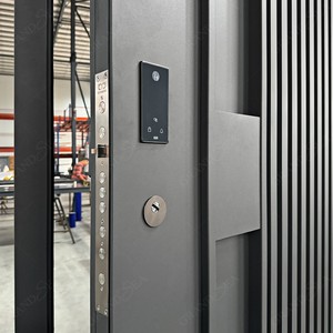 Portes pivotantes <span class=keywords><strong>d</strong></span>'entrée extérieure en <span class=keywords><strong>aluminium</strong></span> à grille affleurante personnalisées et économiques pour maisons - Product Image 3