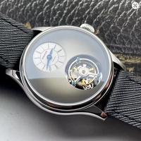 Reloj Merkur 100% Tourbillon para hombre, reloj de zafiro con esfera de piedra Natural para hombre, relojes de pulsera mecánicos, reloj Masculino