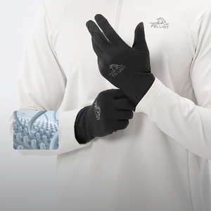 PELLIOT <span class=keywords><strong>Gants</strong></span> d'extérieur pour <span class=keywords><strong>homme</strong></span> en laine mérinos, coupe-vent, ski, randonnée, cyclisme, course à pied, <span class=keywords><strong>gants</strong></span> pour femme - Product Image 4