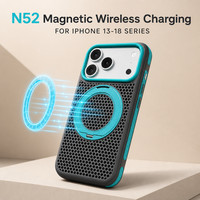 Coque magnétique rotative à 360° en gros pour iPhone 18 17 16 15 14 13, Housse hybride antichoc triple couche en maille 3D