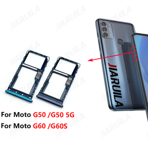 Bandeja de tarjeta SIM al por mayor para Moto G50 5G G60 <span class=keywords><strong>G60S</strong></span>, soporte/adaptador de ranura para tarjeta SIM, piezas de repuesto para reparación de teléfonos - Product Image 1