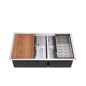 Éviers de <span class=keywords><strong>cuisine</strong></span> double cuve en acier inoxydable 304 à montage par le haut, design personnalisé, vente en gros, à prix abordable - Product Image 4