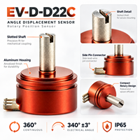 Sensor Perpindahan Sudut EV-D-D22C 340 0.5% IP65 Output Tegangan Analog 360 Sudut Mekanik Kontinu Sakae FCP22