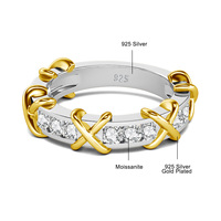 Bague en argent sterling 925 de haute qualité, sertie de moissanite VVS, style hip-hop de luxe pour hommes et femmes, fabricant