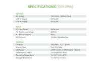 Centrale Électrique Portable 500W 1004Wh LiFePO4 avec Charge Rapide, Générateur Solaire OEM ODM pour Usage Extérieur et Domestique