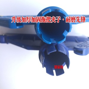 Blue <b>Flat</b> <b>Mop</b> Head With Self Wringer Aluminum Pole For Home Cleaning - Product Image 5