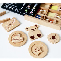 Maison de jeu éducative interactive en bois pour enfants garçons et filles cantine thé de l'après-midi collations familiales dans une boîte