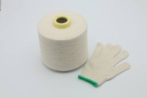 Fil à tricoter pour gants en coton recyclé et polyester mélangé, Vietnam Ne 6S/1 7S/1 8S/1, fil à tricoter en coton open end pour gants de travail. - Product Image 2