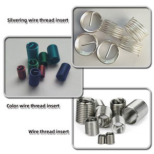 Andere Befestigungsmittel Stahldraht-Gewindeeinsätze Set mM Gewindeholz-Rollenlager-Einsatzmutter Versilbert Hitzebeständig - Product Image 3