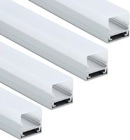Luz de perfil de aluminio Led plano para decoraciones Canales Extrusiones LED Strip Cove Iluminación Esquina Led Perfil de aluminio
