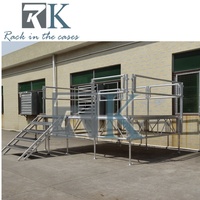 Scène en aluminium avec escalier et garde-corps / Scène de concert mobile / Plateforme de scène portable