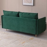 Top vendeur 3 places tissu canapé chaise canapé canapés couleur verte velours tissu canapé ensemble pour la maison salon