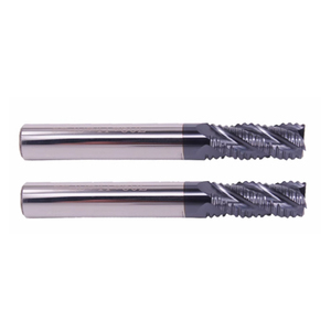 Fraise à dégrossir Bibo Hrc56 à 4 dents, revêtement nano noir, manche droit, pour acier - Product Image 4