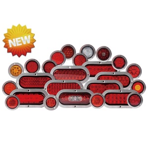 Fanale posteriore rotondo da 4 "DC12-24V indicatore laterale LED Truck Light Stop/ Trail/indicatore funzioni stroboscopiche con 12 LED IP 65 e connettore - Product Image 4