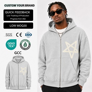 Sweat à capuche 100 % coton tissé imprimé numériquement pour homme, coupe oversize, motif personnalisé, streetwear, OEM, faible MOQ - Product Image 1