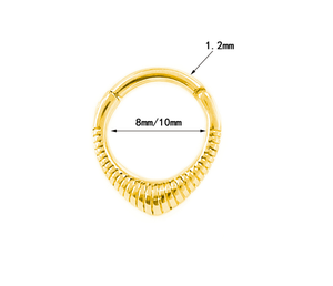 Evorte Vente en gros de bijoux de piercing au nez pour enfants, mode hip-hop rock, acier inoxydable 316L, <span class=keywords><strong>Audrey</strong></span> Daith Huggies, septum nasal - Product Image 5