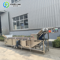 Hoog rendement bubbelreinigingsapparatuur, circulerende sproeibubbelwasmachine voor het reinigen van verse producten