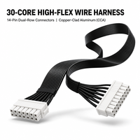 Konektor Molex 5557 14 Pin 2x7 Jalur 30 Inti Kabel Industri CCA dengan Isolasi PP dan Selubung PVC untuk Robotik Pabrik