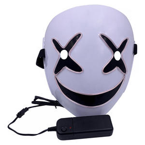 หน้ากากเรืองแสง LED สำหรับ100มาร์ชเมลโลฮาโลวีนดีเจเทศกาลดนตรีอุปกรณ์ประกอบสำหรับงานเลี้ยง - Product Image 6