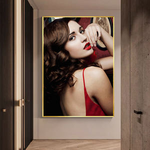 Ritratto astratto decorativo per la casa pittura <span class=keywords><strong>in</strong></span> <span class=keywords><strong>vetro</strong></span> acrilico arte decorazione della parete donne porcellana poster immagine stampa UV pittura di cristallo - Product Image 3