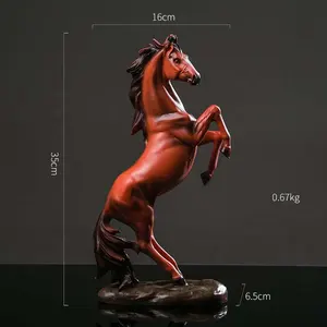 2020 nuovi Arrivi Cavallo di Arte Della Resina Nero Bianco Cavallo Statua di Altri Prodotti di Cavalli - Product Image 4