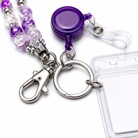 Cordon personnalisé perlé avec boule ou attache pour Lightstick Bangtan Boy, pour porte-badge et porte-clés
