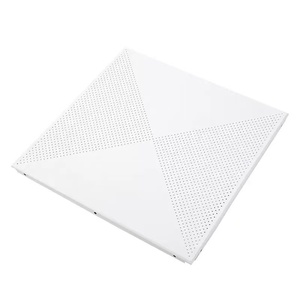 Hiện đại cao cấp 60*60 nhôm đục không thấm nước chống cháy Trần lớp vuông dải lưới thiết kế cho khách sạn bệnh viện - Product Image 2