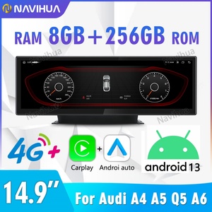 Autoradio GPS Navigation Multimédia Lecteur DVD de Voiture Écran IPS 3K 14,9 Pouces Android pour Audi A4 A5 2017-2019 - Product Image 2