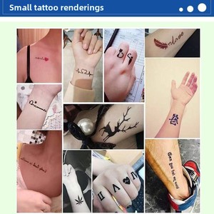 Stencil per Tatuaggi Semi-Permanenti, Modello per Henné, Design Moderno Minimalista <span class=keywords><strong>Indiano</strong></span> Dipinto a Mano - Product Image 4