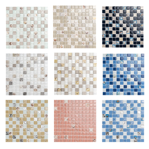 Trong Kho 8Mm Kết Hợp Màu Sắc Thủy Tinh Conch Gạch Nhựa <span class=keywords><strong>Mosaic</strong></span> Mẹ Của Ngọc Trai Đánh Bóng Cho Phòng Tắm Vòi Sen - Product Image 1