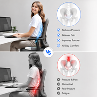 Coussin de siège en gel rafraîchissant avec creux de soulagement du coccyx, oreiller annulaire en mousse à mémoire de forme pour les douleurs hémorroïdaires et du coccyx dues à une assise prolongée
