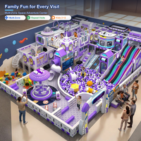 Équipement de jeu souple sur le thème de la station spatiale pour enfants, aire de jeux intérieure avec toboggans néon, piscine à balles planète, carrousel, clé en main pour FEC
