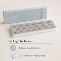 Lot de 3 bougies à huile éternelles rechargeables sans fumée avec mèche en métal et coffret cadeau pour la décoration intérieure et les fêtes