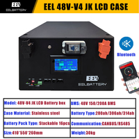 EEL V4 48V 280Ah JK V19 BMS Box avec écran JK 200A BMS Lithium Ion Battery Box pour 280/314ah Battery Packs Panneaux Solaires Énergie
