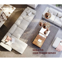 Ensemble de canapés modulaires en cuir Como au design moderne pour le salon, meubles de luxe, canapés modulables en tissu