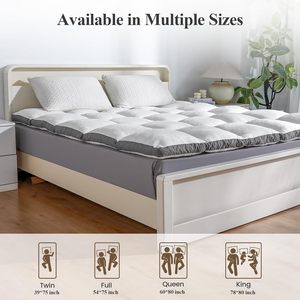 Surmatelas 2000GSM, surmatelas pour lit, surmatelas extra épais et doux en peluche pour soulager les douleurs dorsales, certifié Oeko-TEX - Product Image 4