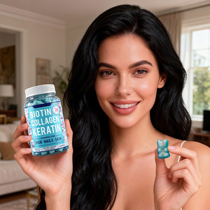 Gummies à la biotine <span class=keywords><strong>pour</strong></span> la croissance des <span class=keywords><strong>cheveux</strong></span>, des ongles forts et une peau saine – Complément vitaminique OEM et ODM - Product Image 4